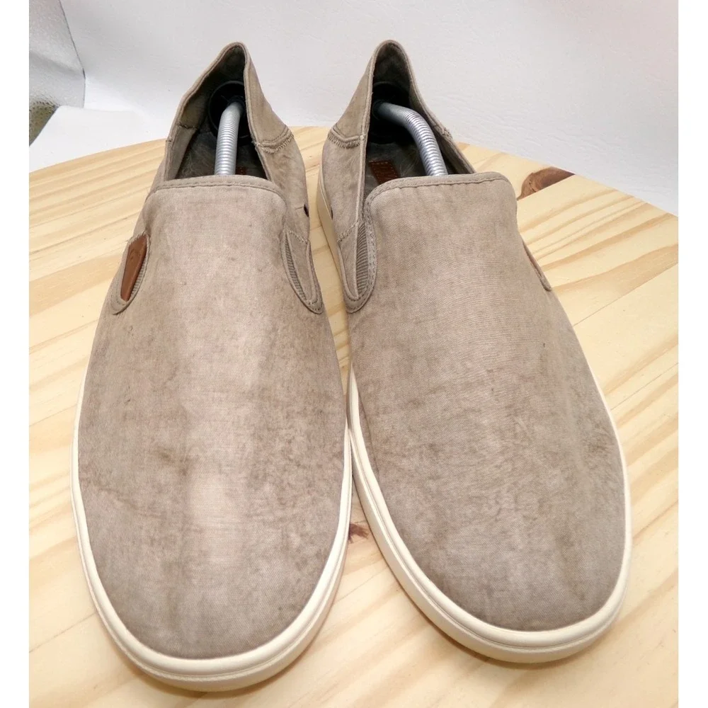Olukai Liko Kahu Loafers Mens Mottled Brown Size 12 Slip On 10400-BK18